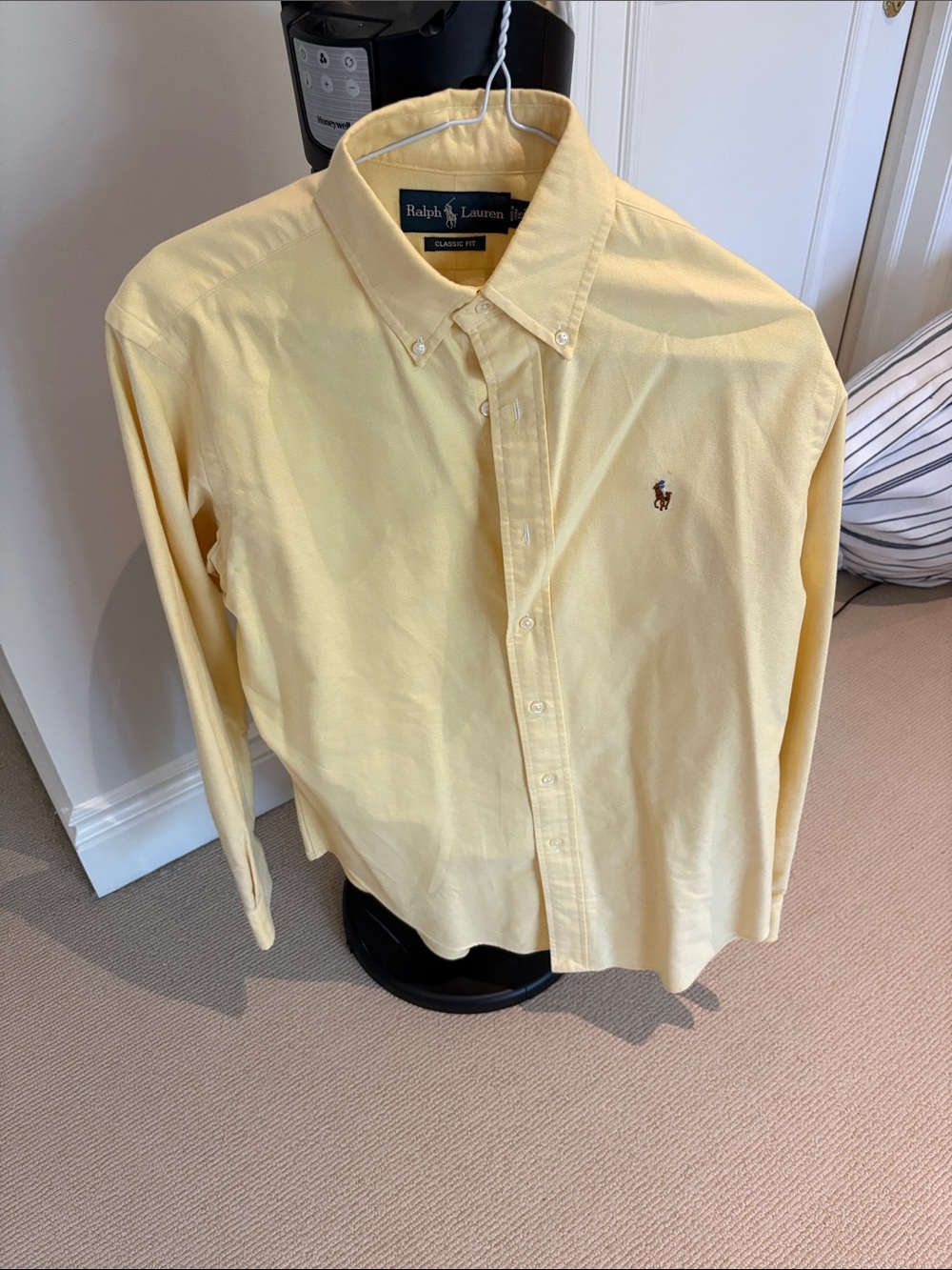 Ralph Lauren Pale Yellow Button-Down Oxford Shirt